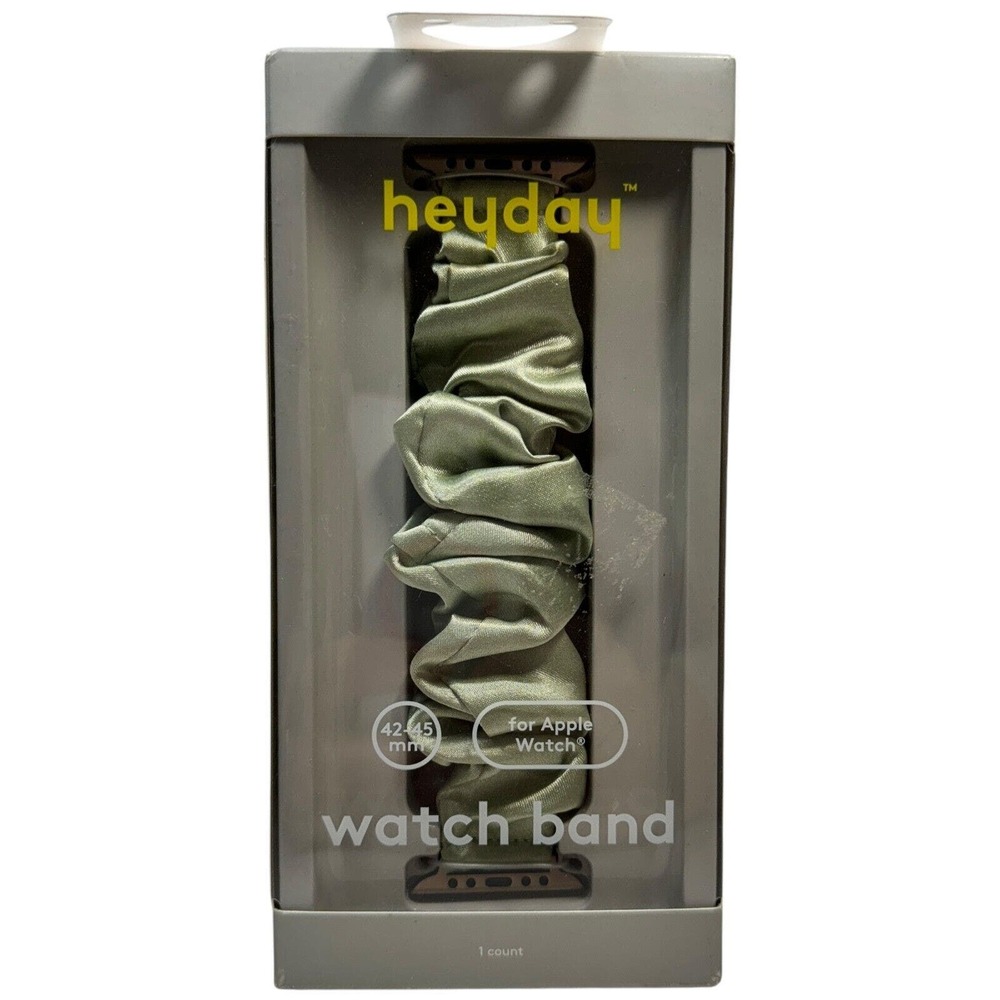 Heyday Nylon Scrunchie Watch Band fits Apple Watch 42 - 45mm - Soft Green